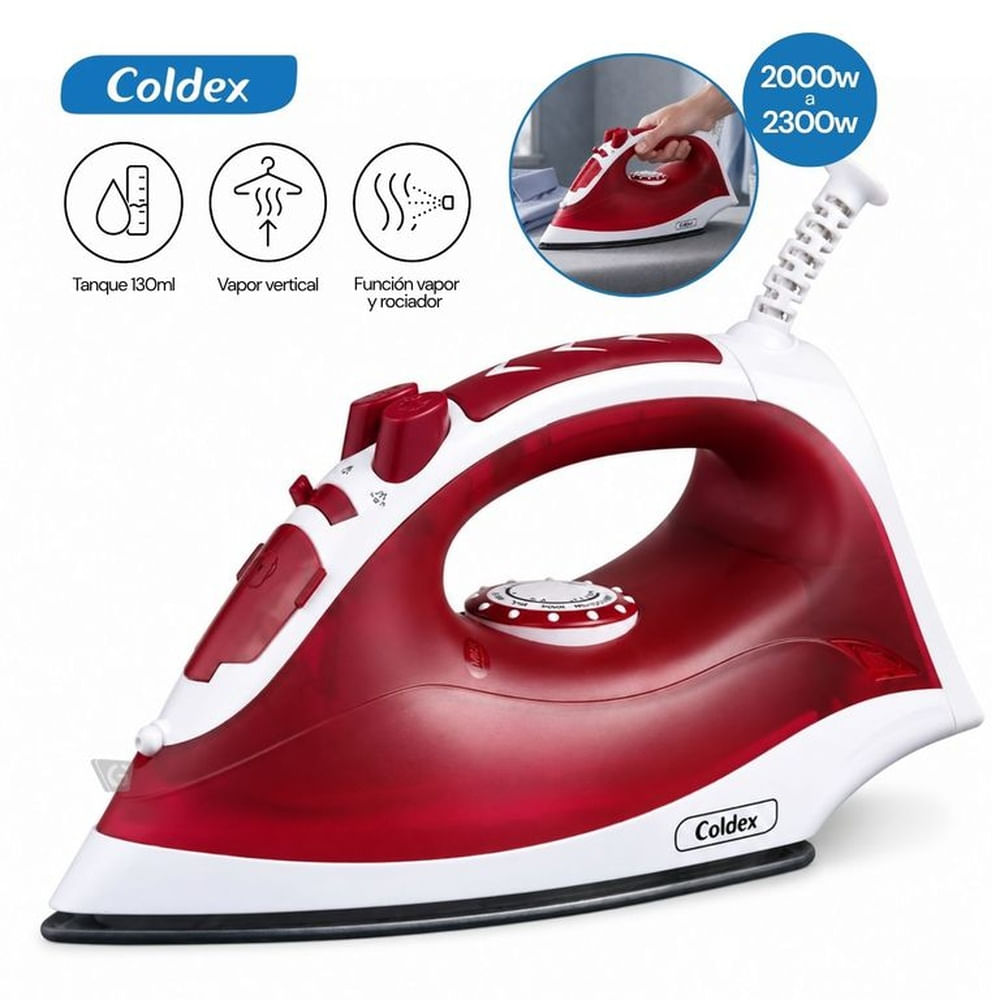Plancha Vapor Base Cerámica Coldex  CX PL ANTRED