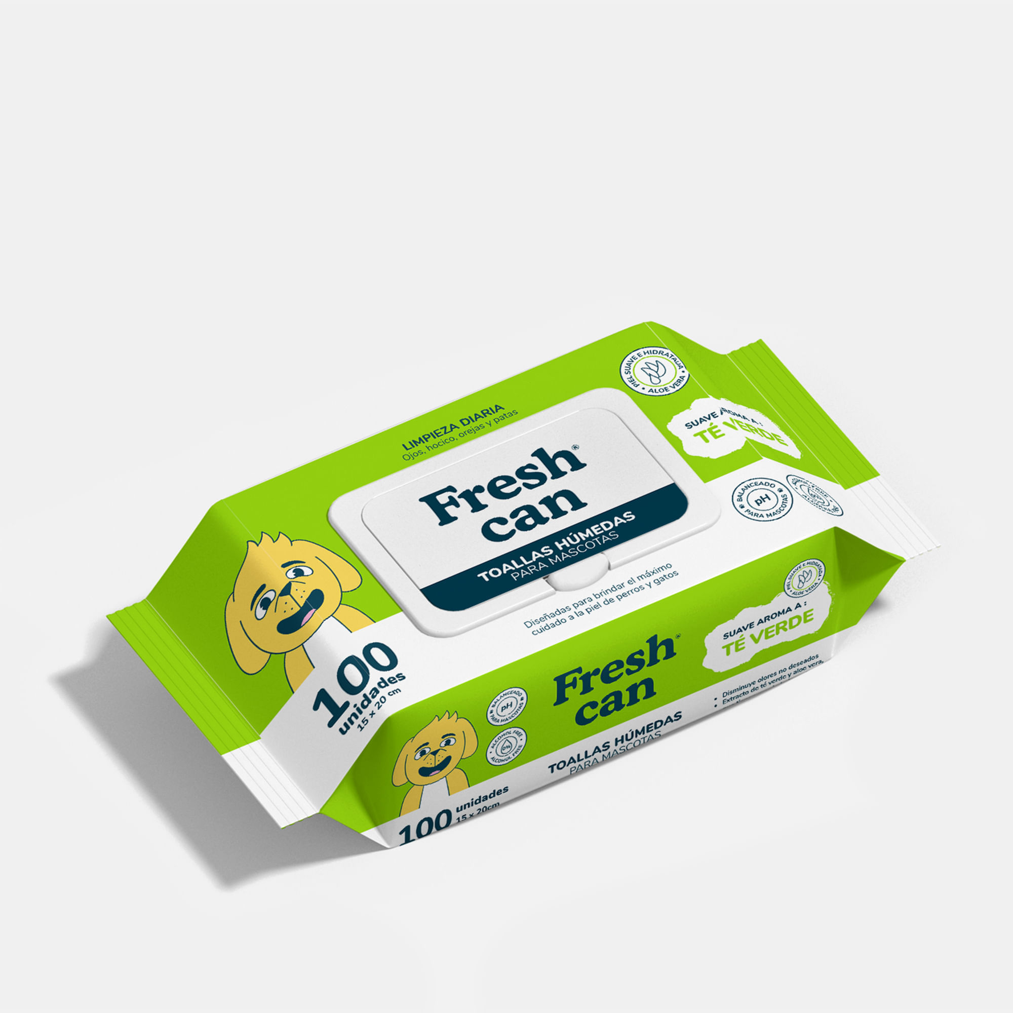 Toallitas Húmedas para Mascotas FRESH CAN Paquete 100un
