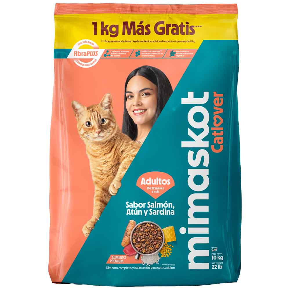 Alimento para Gato MIMASKOT Adultos Sabor Salmón Pack Plus 10 kg