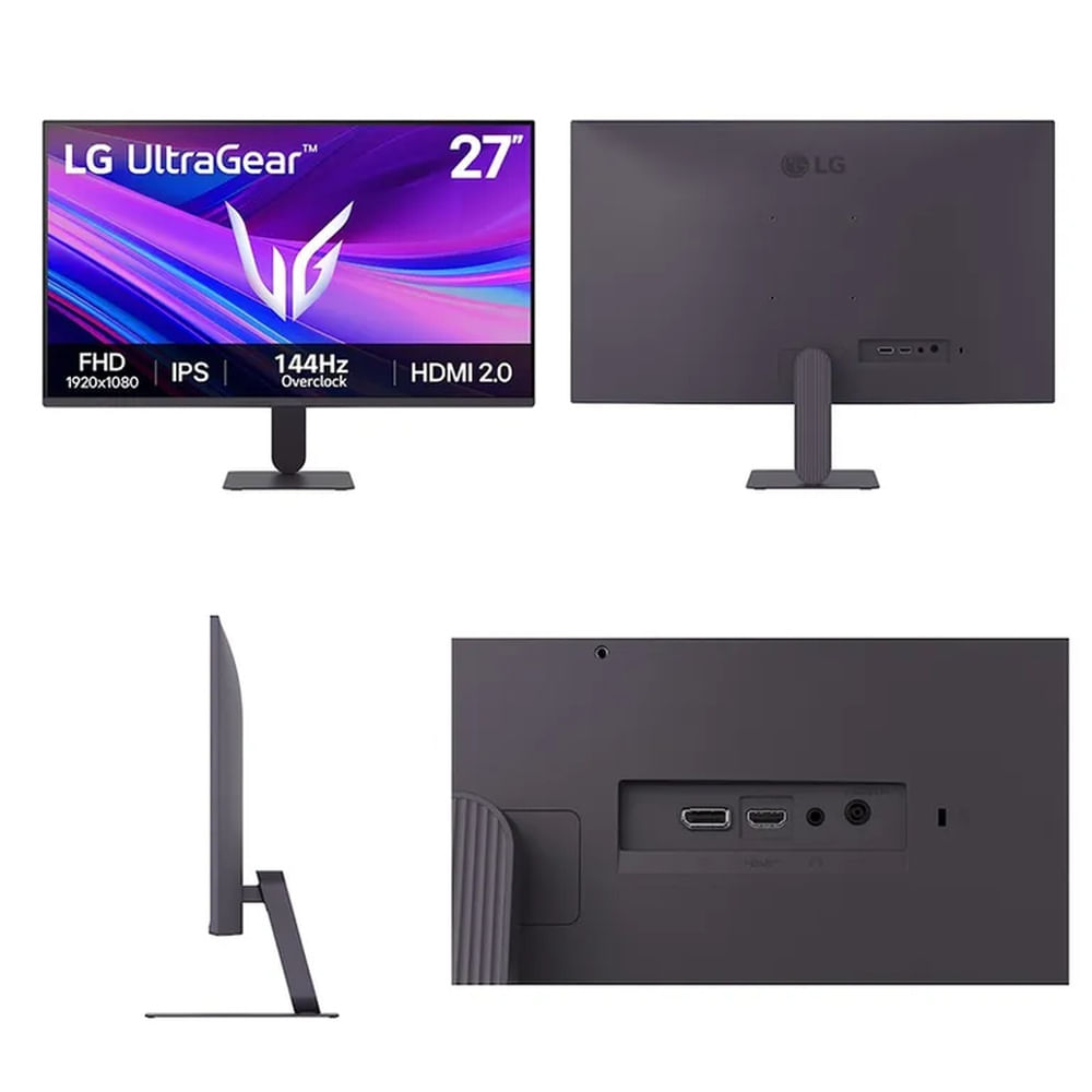Monitor LG 27G411A-B, 27?FHDIPS144HzHDMIDPUSBHeadphones-out 3-polos, Solo Sonido