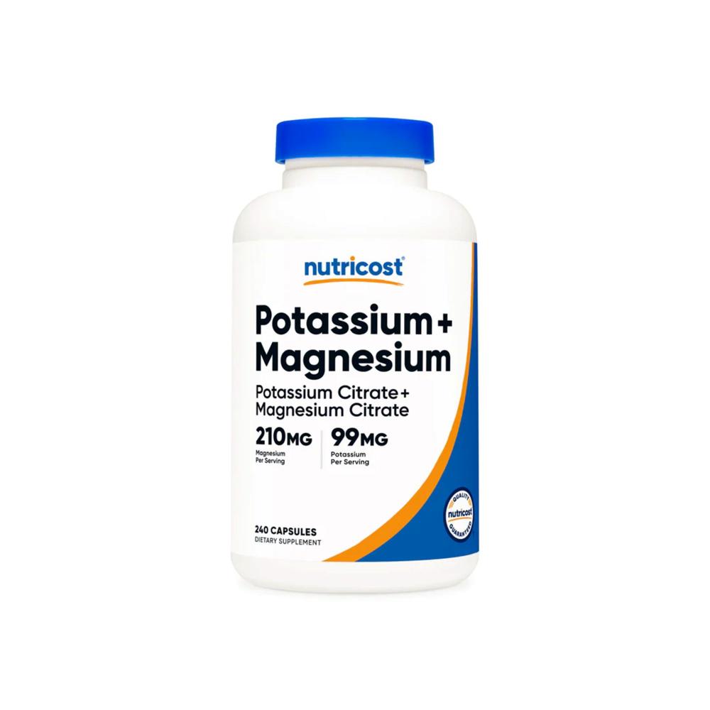 Nutricost Potassium99 MG Magnesium 210 MG Citrates 240 Cap