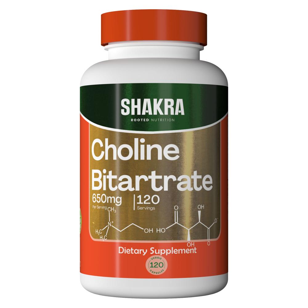 Shakra Choline Bitartrate 120 Capsules Bitartrato de colina