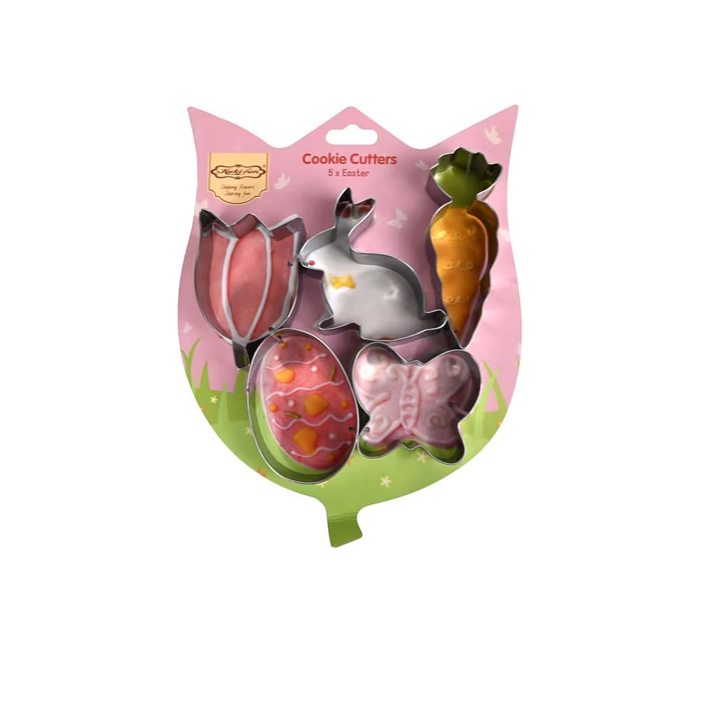 PASCUA - Set de 5 Cortadores de Galletas Pascua