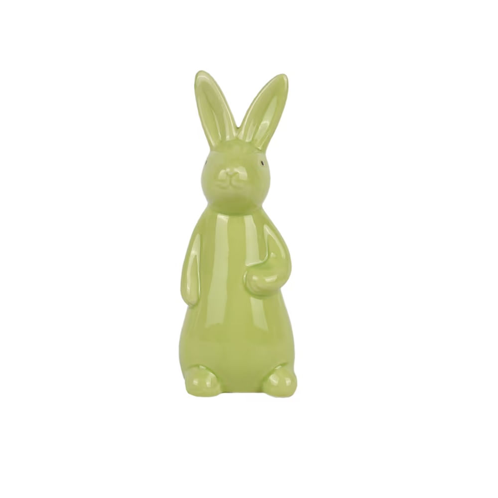 PASCUA - Conejo decorativo de porcelana multicolor