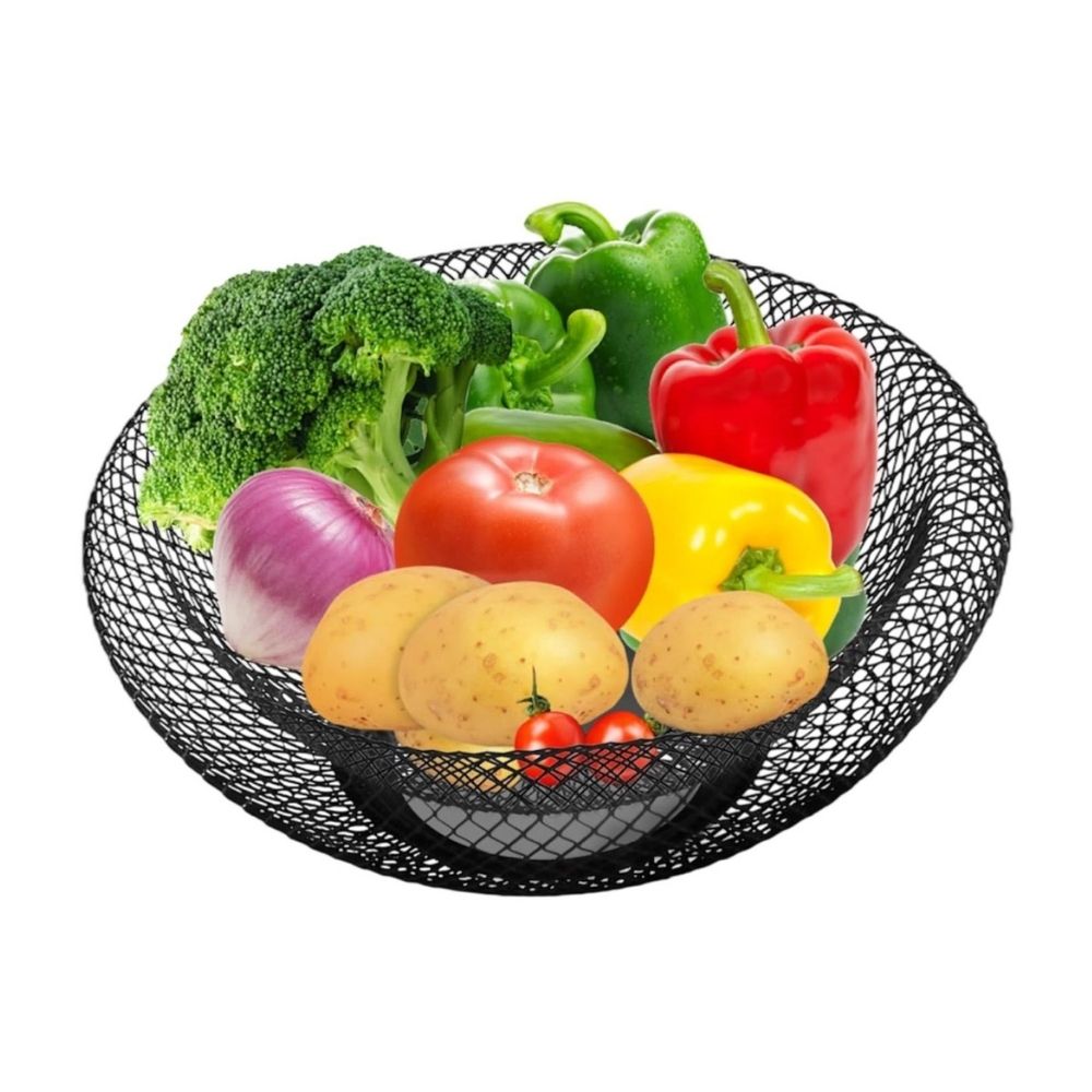 Cesto rejilla metálico Frutero Negro 9.50cmx25cm
