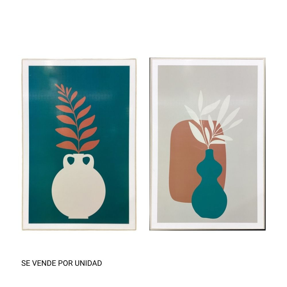 Cuadro Decorativo Jarron Botánico 40x60cm Decore