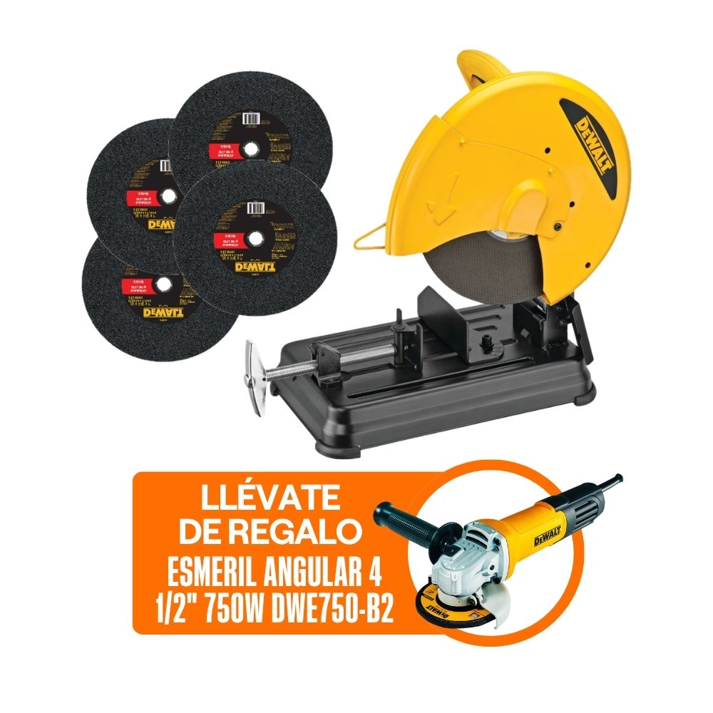 Tronzadora 14" + Esmeril Angular 4-1/2 750W + 4 Discos D28730