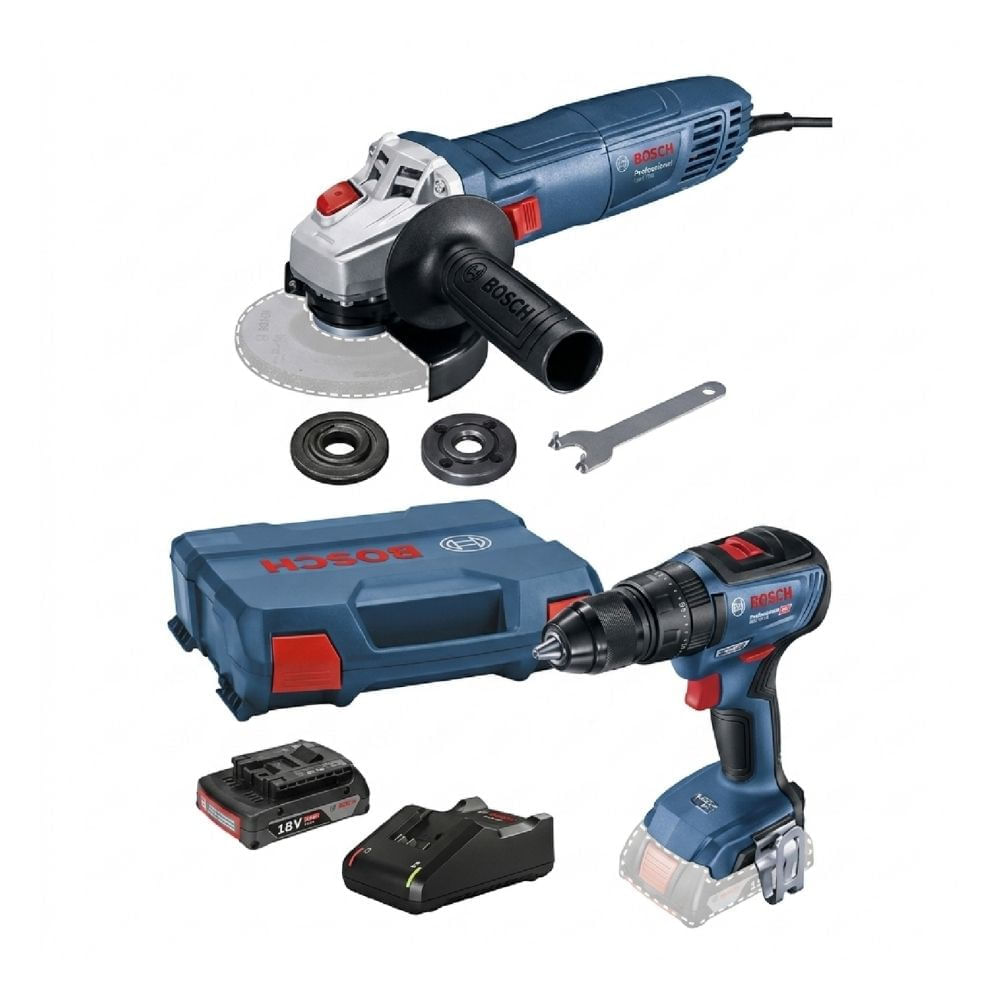 Taladro Gsb 18v-50 + Amoladora Gws 700 Bosch