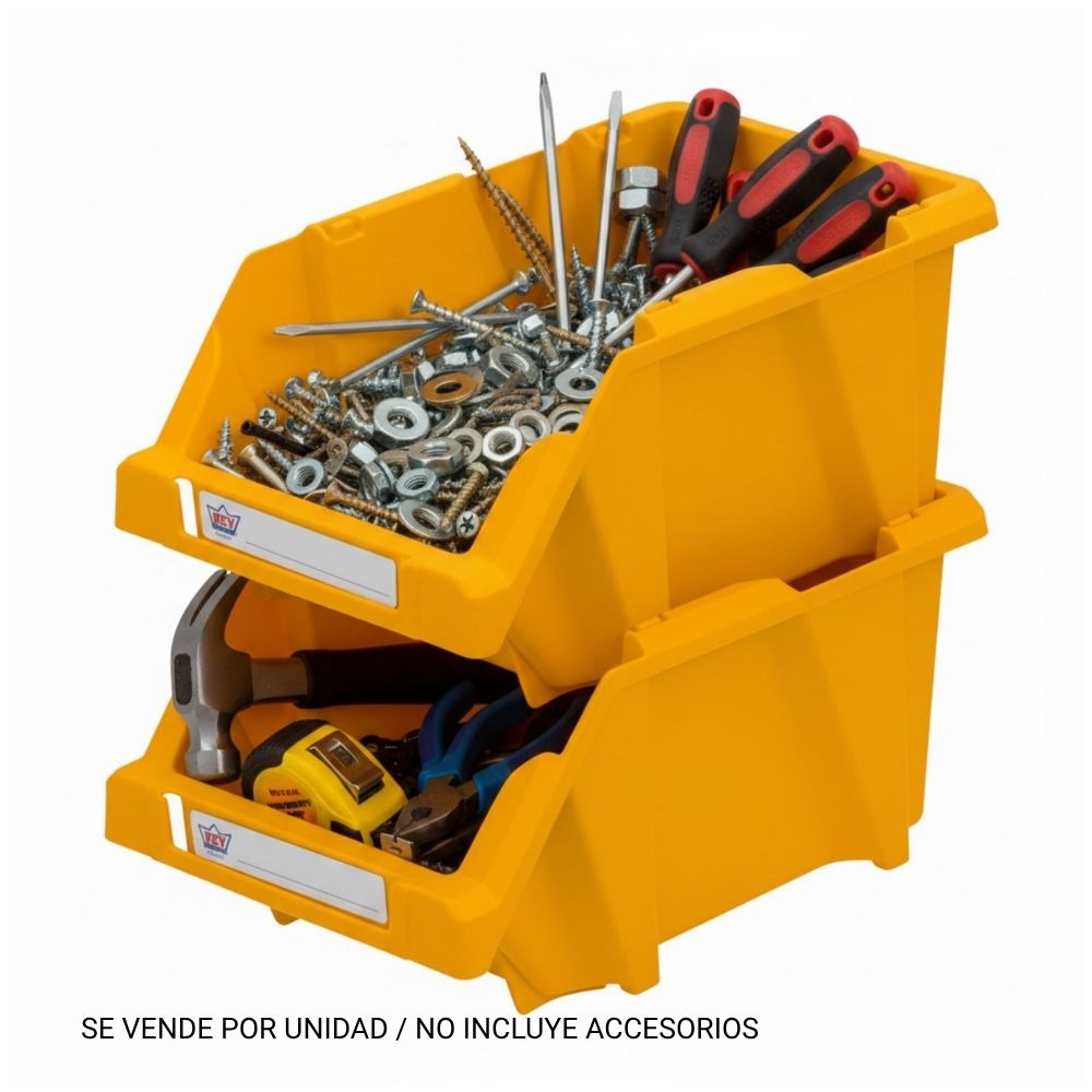 Organizatodo Apilable #20 Amarillo Reyplast