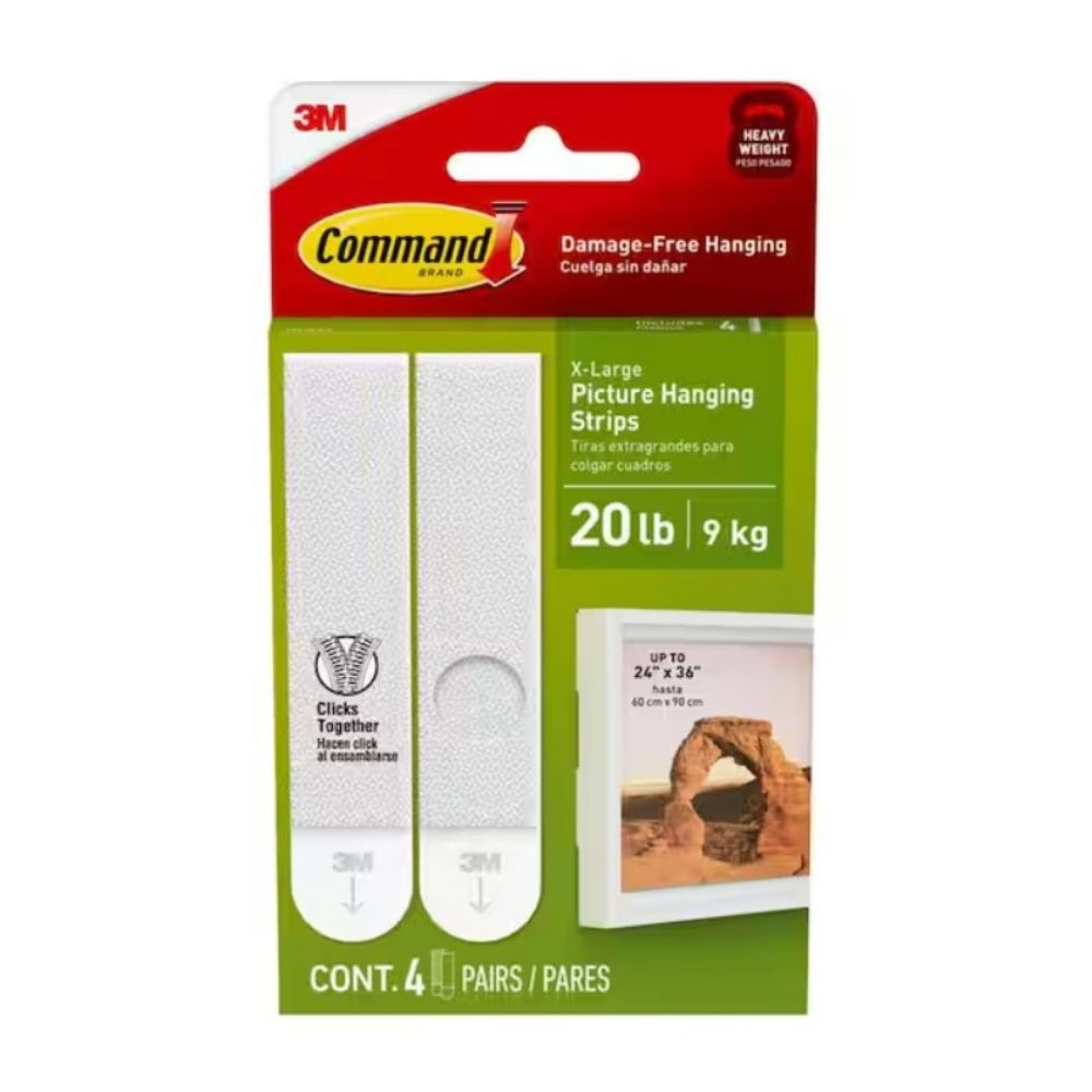 Command Sujetacuadros 3M Blanco x 4 Pares
