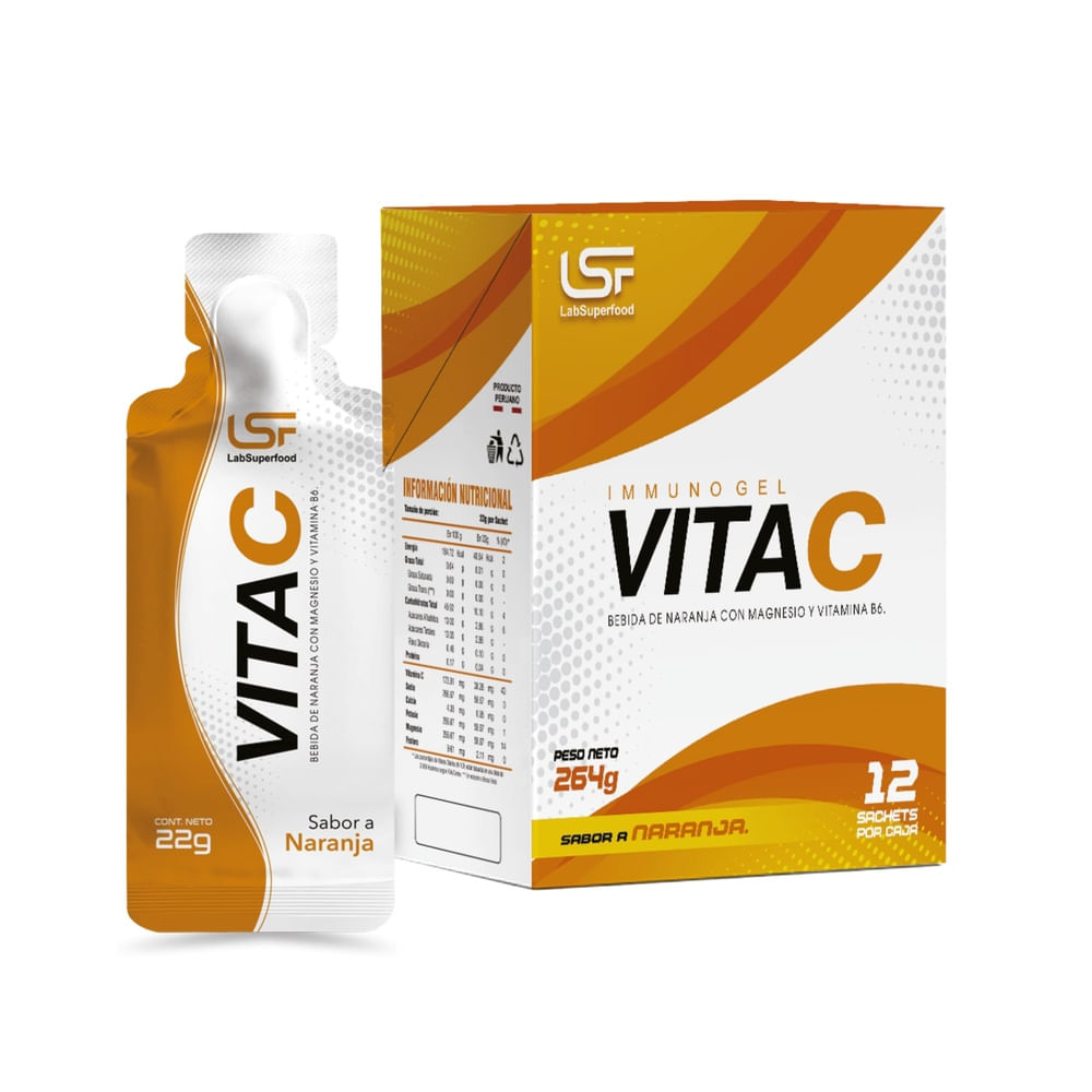 VITAMINA C EN GEL - CAJA X 12 SACHETS - CADA SACHET X 30GR