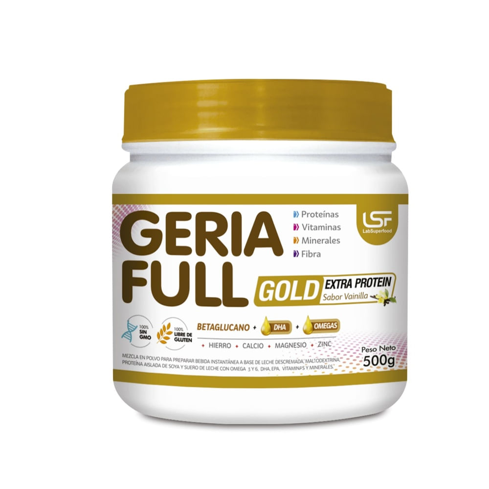 GERIAFULL GOLD EXTRA PROTEIN X 500G - PL4C TAPA DORADA - LSF