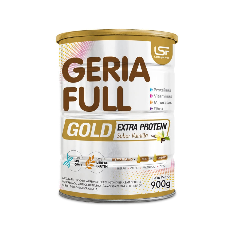 GERIAFULL GOLD EXTRA PROTEIN X 900G - PL4C TAPA DORADA - LSF