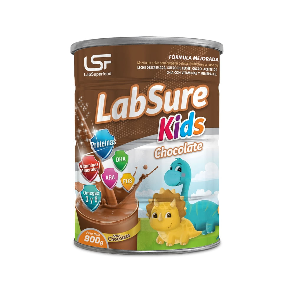 LABSURE KIDS SABOR CHOCOLATE X 900G - LATA PL9 / T.GRIS - LSF