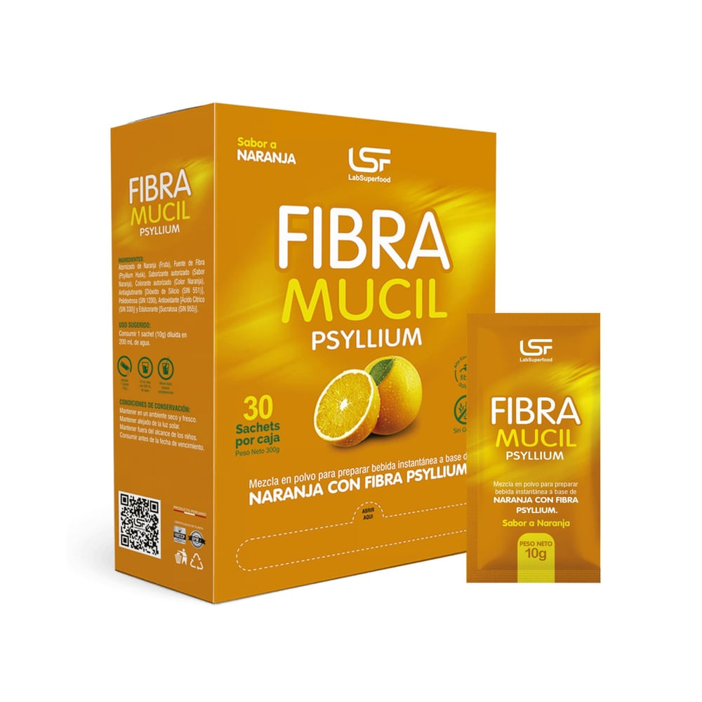 FIBRAMUCIL EN SACHET  - CAJA 30 SACHETS - CADA SACHET 10gr
