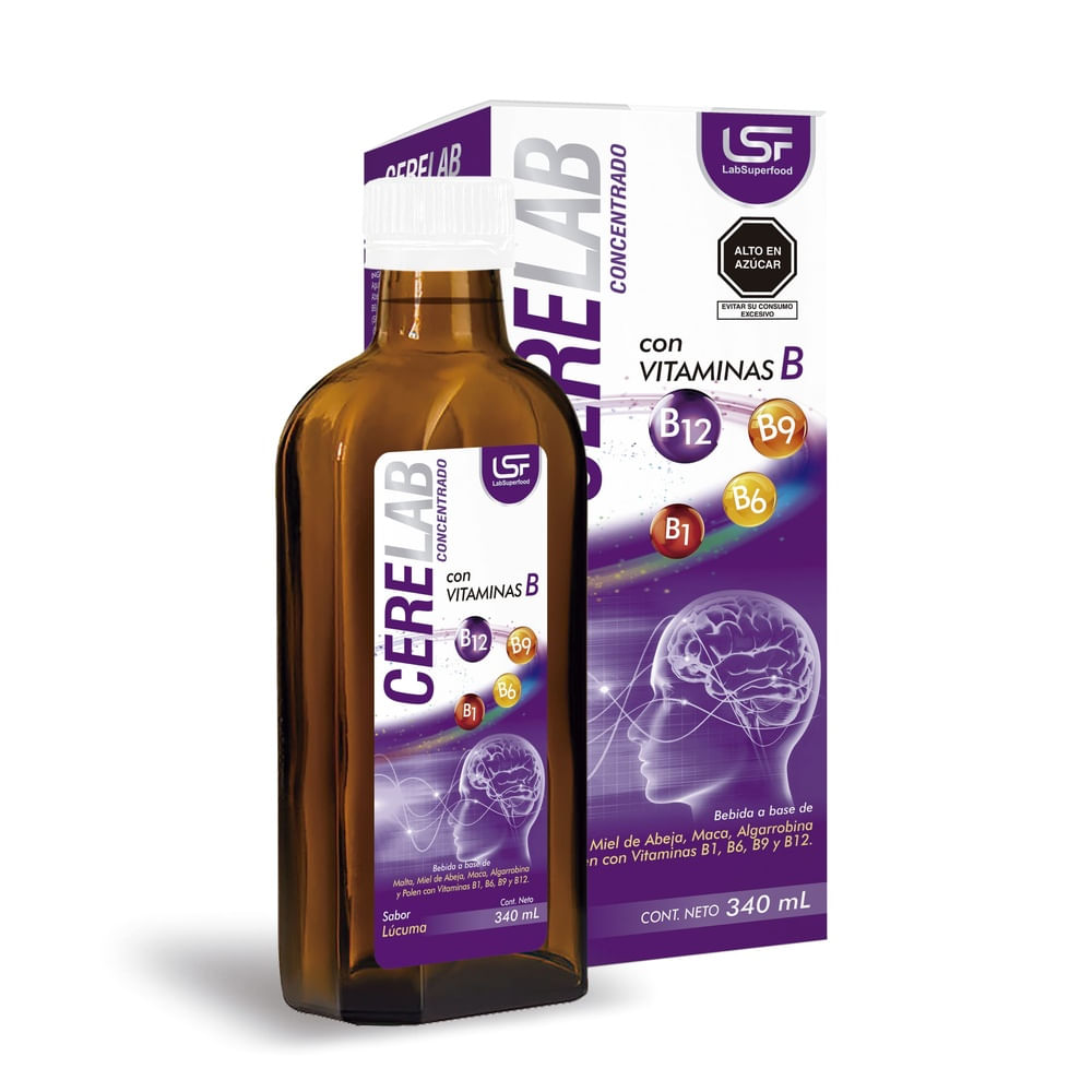 JARABE CERELAB X 340ML (ENERGIZANTE CON VITAMINAS DEL COMPLEJO B) CON CAJA
