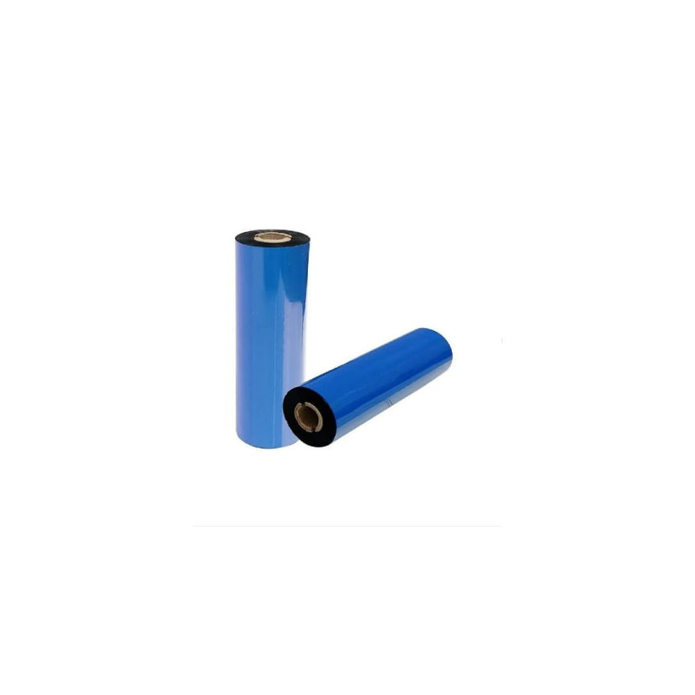 Ribbon de Cera 110mm x 74mts para Etiquetas y Código de Barras  Cinta Térmica Negra