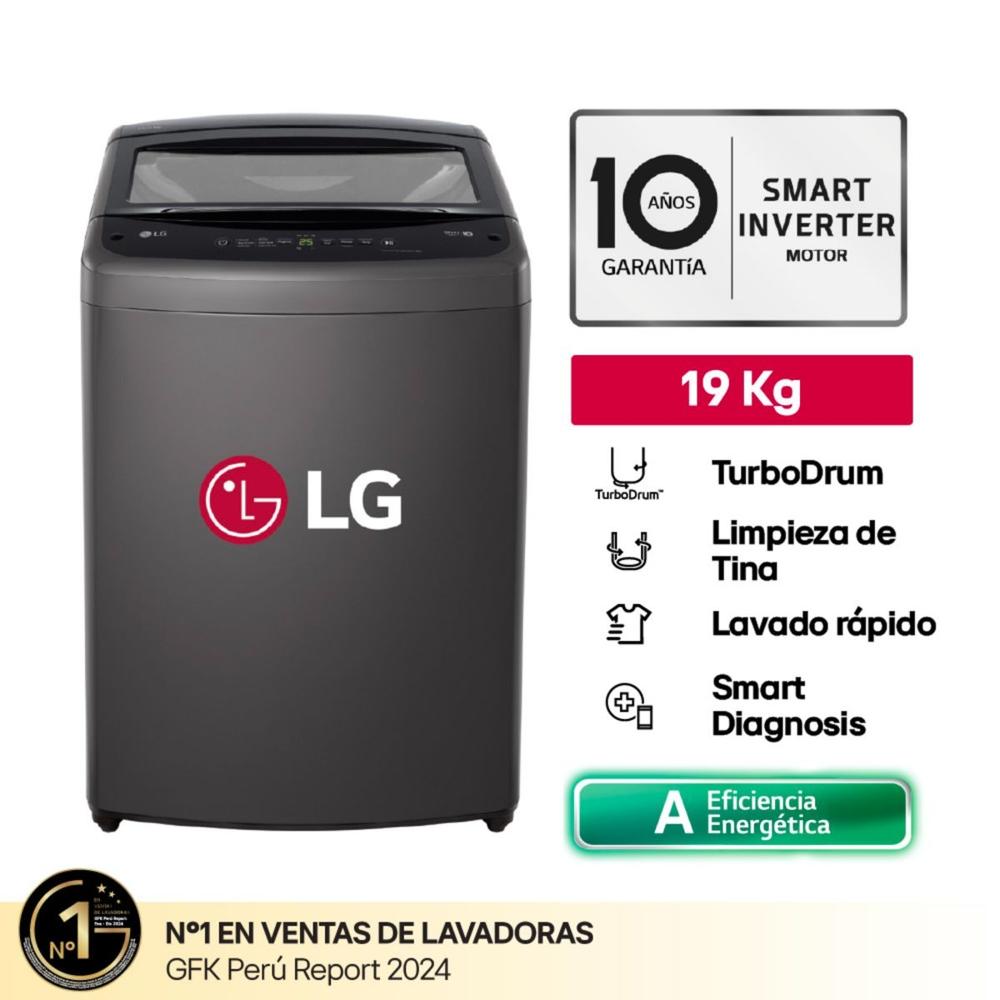 Lavadora LG WT19BVTB 19 Kg TurboDrum Carga Superior - Negro