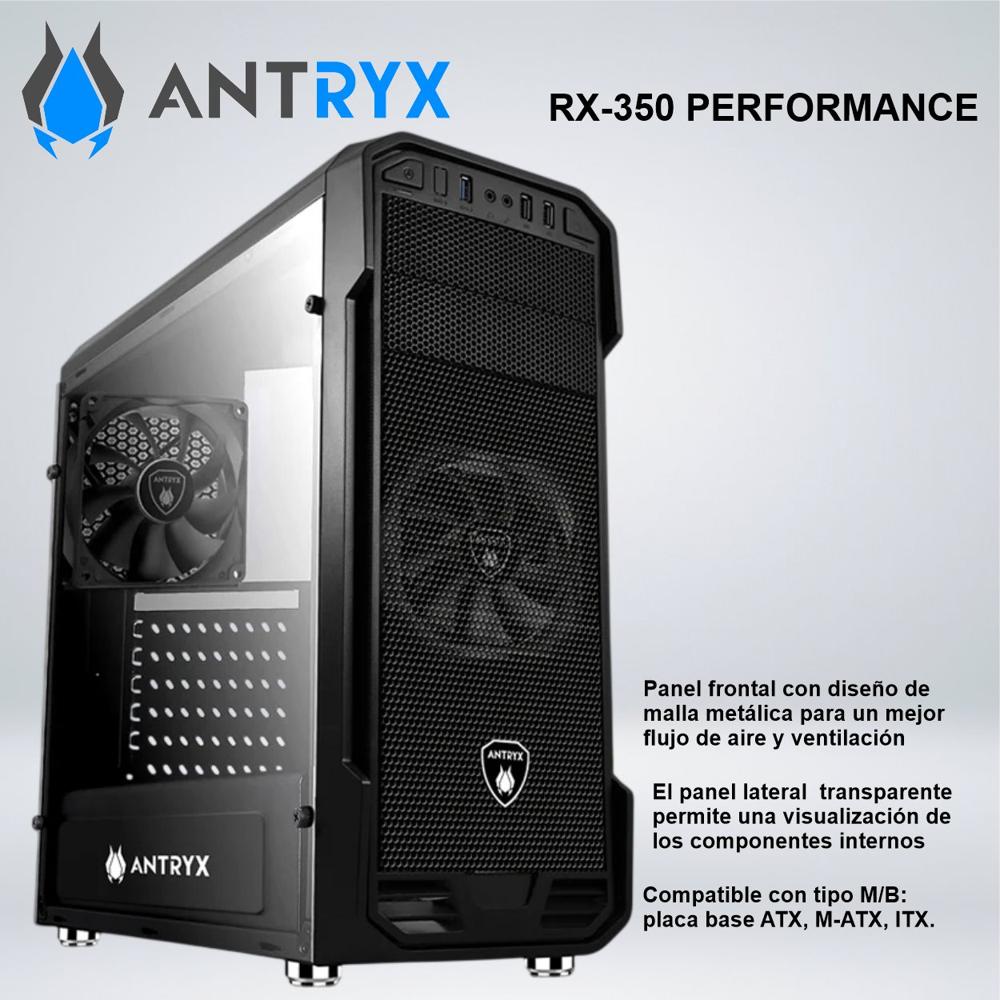 CASE ANTRYX RX-350 PERFORMANCE PANEL DE MALLA METALICA Y PANEL LATERAL TRASPARENTE