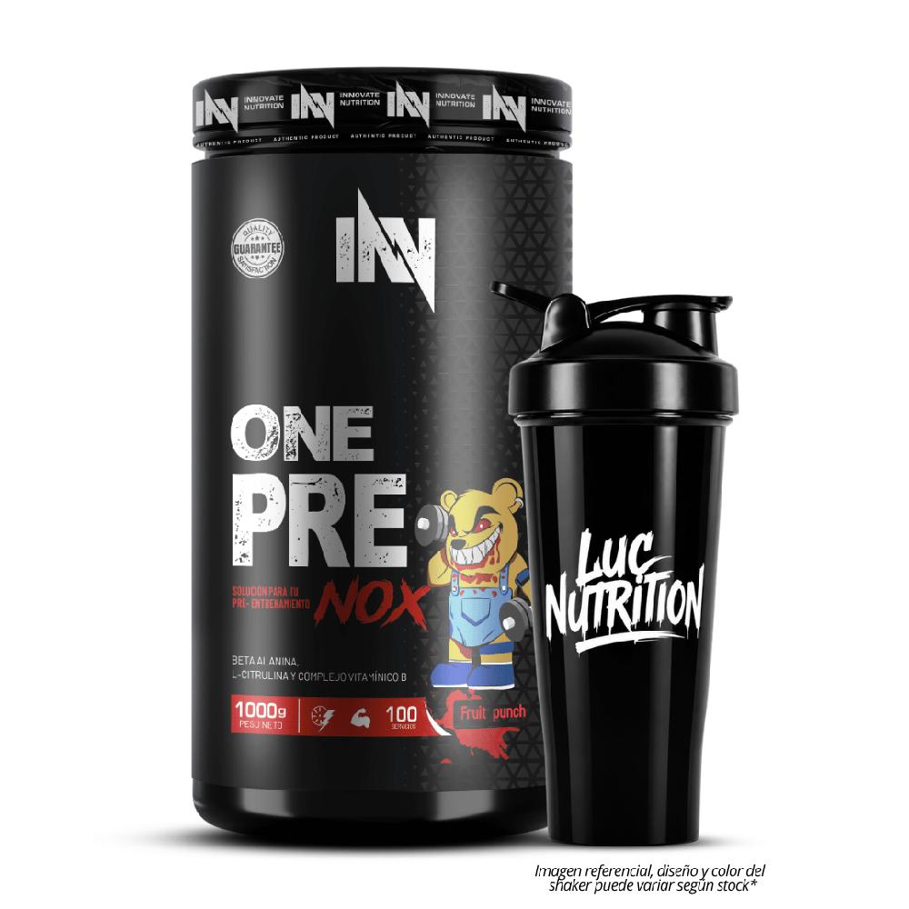 One Pre Nox 1 kg con Shaker - Pre entreno Innovate Nutrition - Fruit Punch