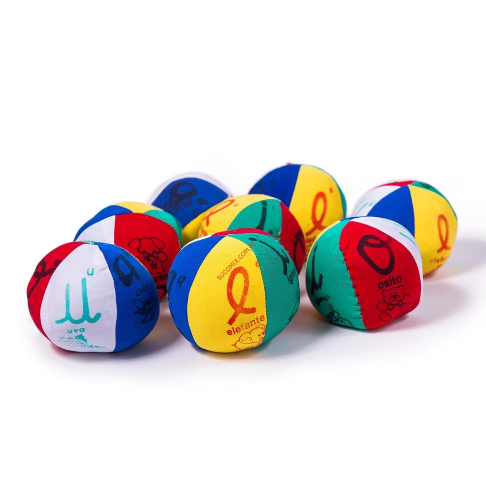 Juguete Set de 12 Pelotas de Trapo Multicolor