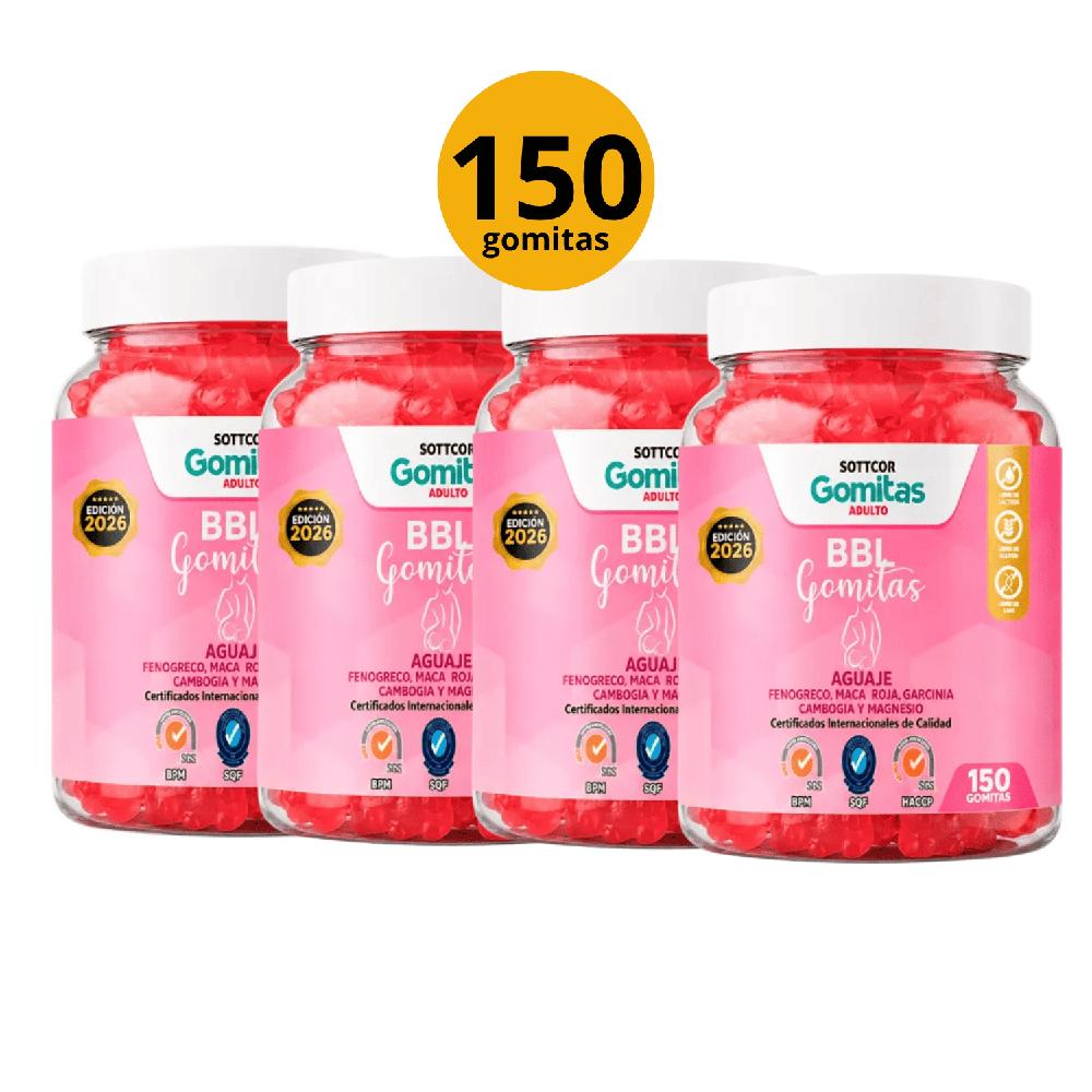 PACK 4 BBL AGUAJE - SOTTCOR 600 GOMITAS