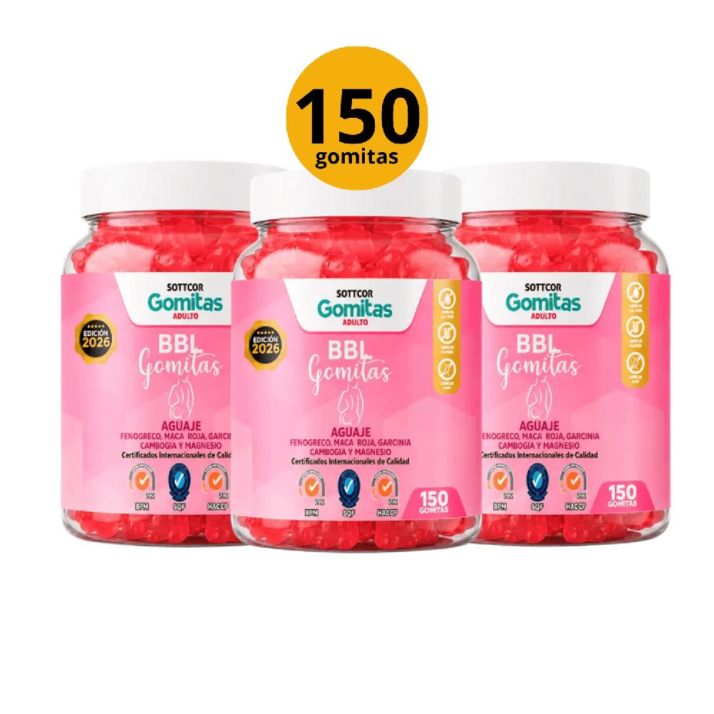 PACK 3 BBL AGUAJE - SOTTCOR 450 GOMITAS