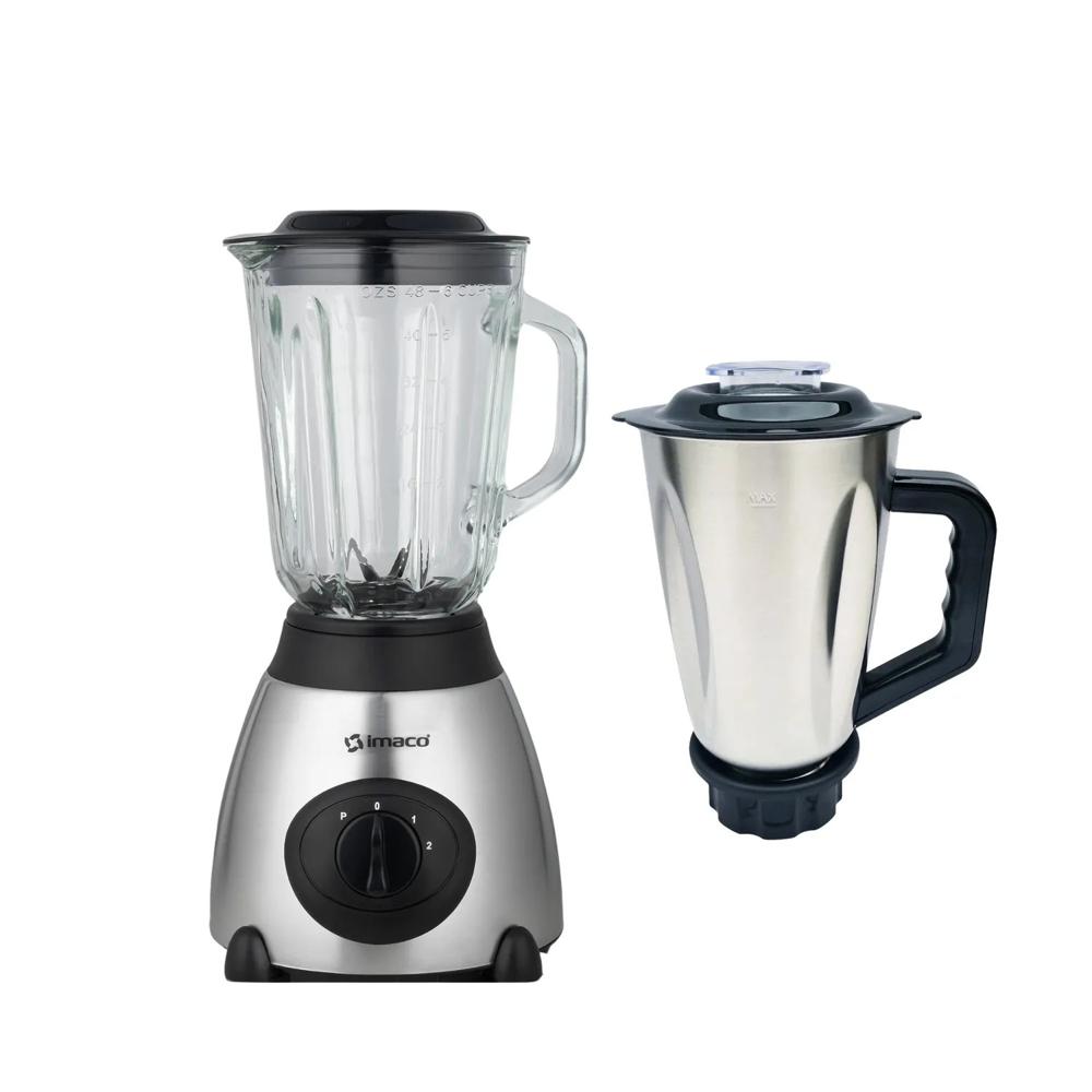 Combo licuadora 1.5Lts 2vel acero inox Vaso acero coctelero Imaco