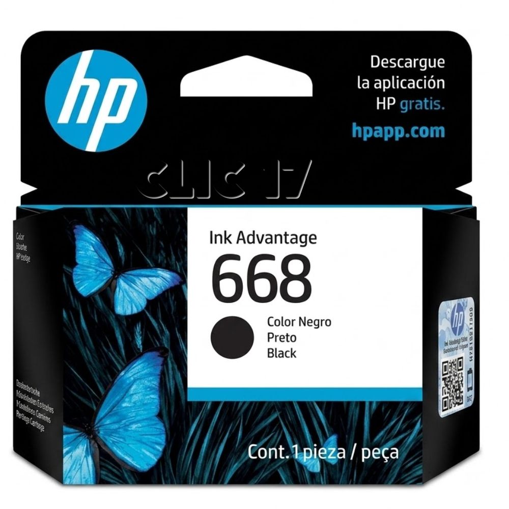 Tinta HP 668 Negro DJ 2975 4375 Original