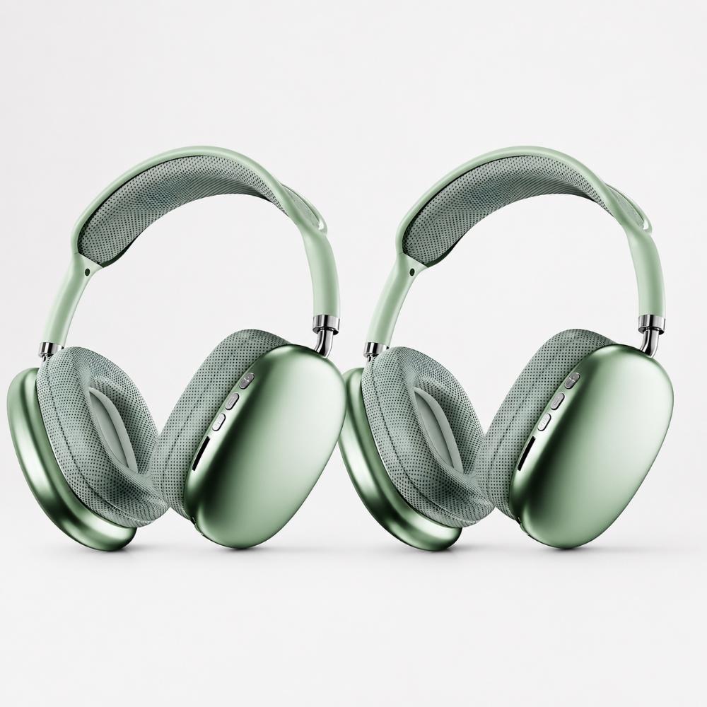 Set 2 Handsfree bluetooth P9 PLUS MAX Audifono Verde