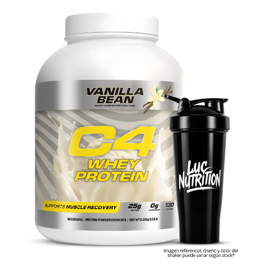 C4 Whey Protein 5 LB con Shaker - Vanilla Bean