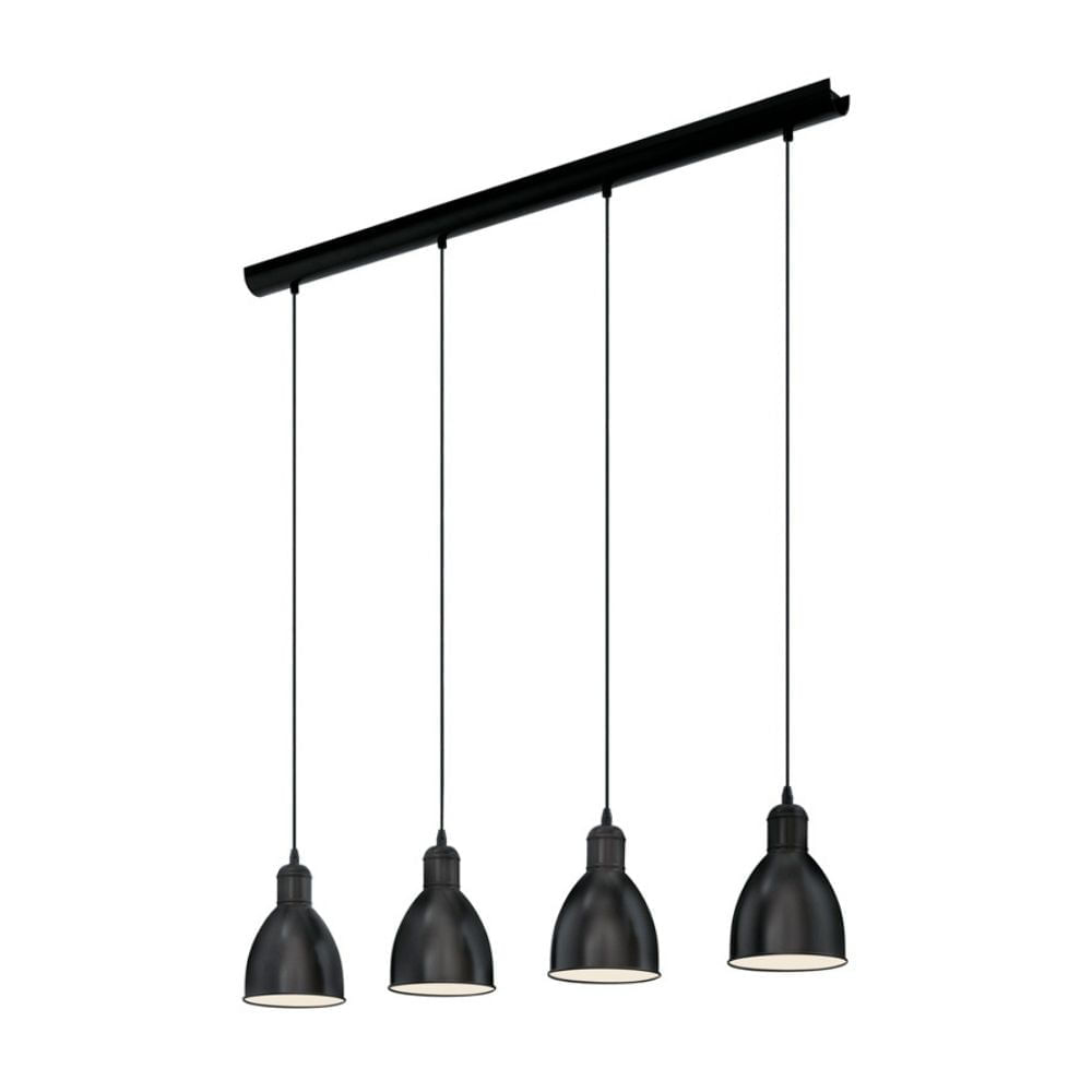 Lámpara Colgante Eglo Priddy 40w Acero Negro 4 Luces