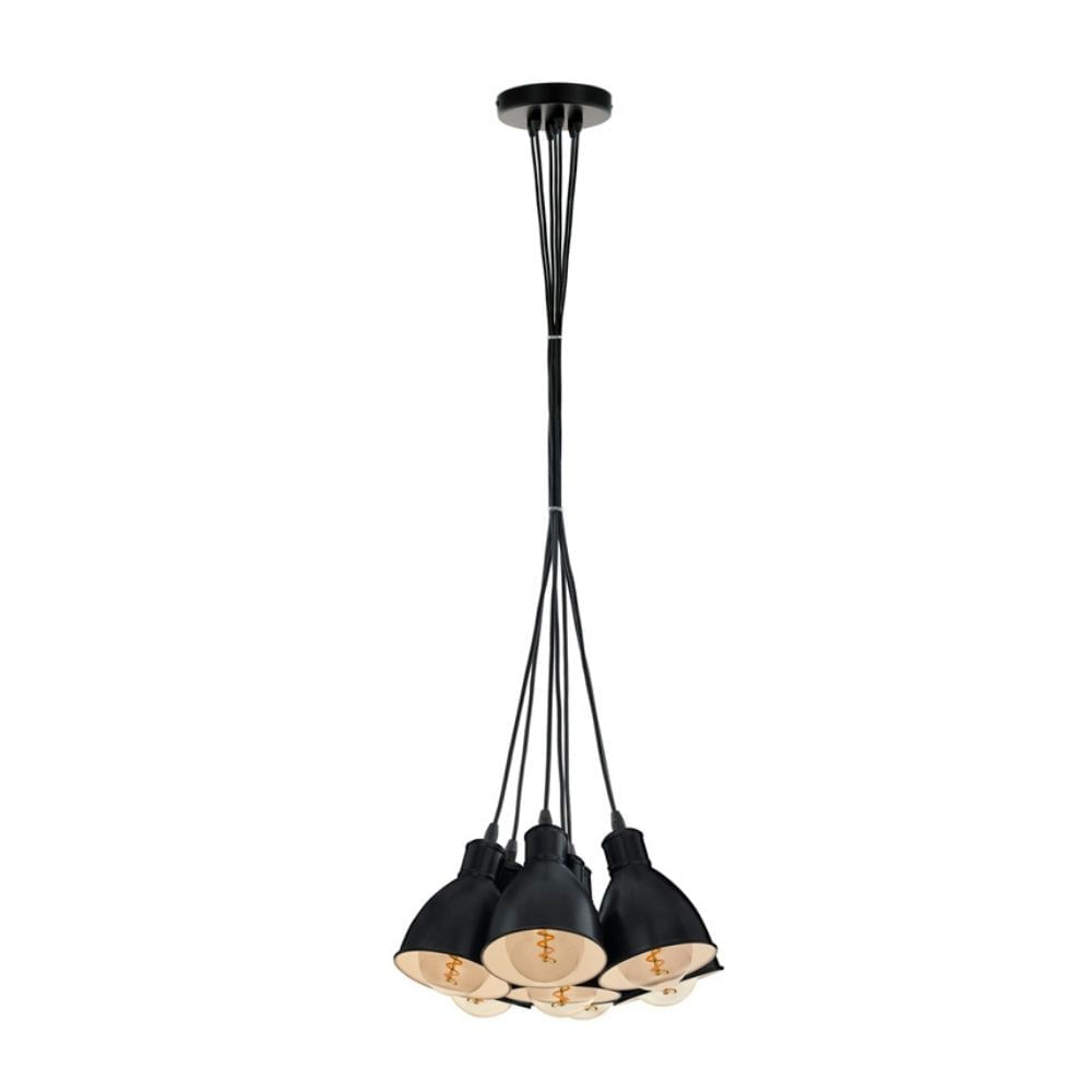 Lámpara Colgante EGLO Priddy Acero Negro 7 Luces