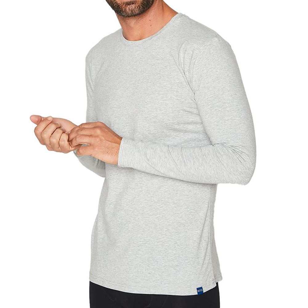 Polo Manga Larga Cuello Redondo MT4429 L Gris