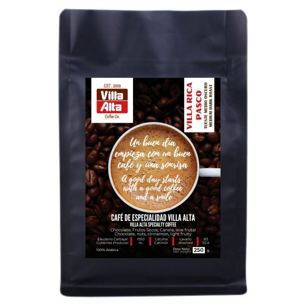 Café VILLA ALTA Origen Villa Rica Grano Tostado 250g