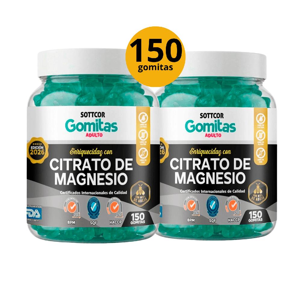PACK 2 CITRATO DE MAGNESIO - SOTTCOR 260 GOMITAS