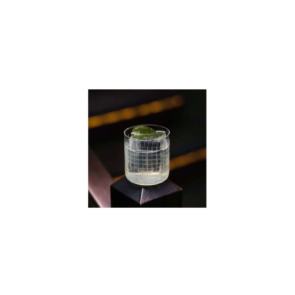 Vaso whisky RIO 14.6 oz - 431ml con patrón de cuadros