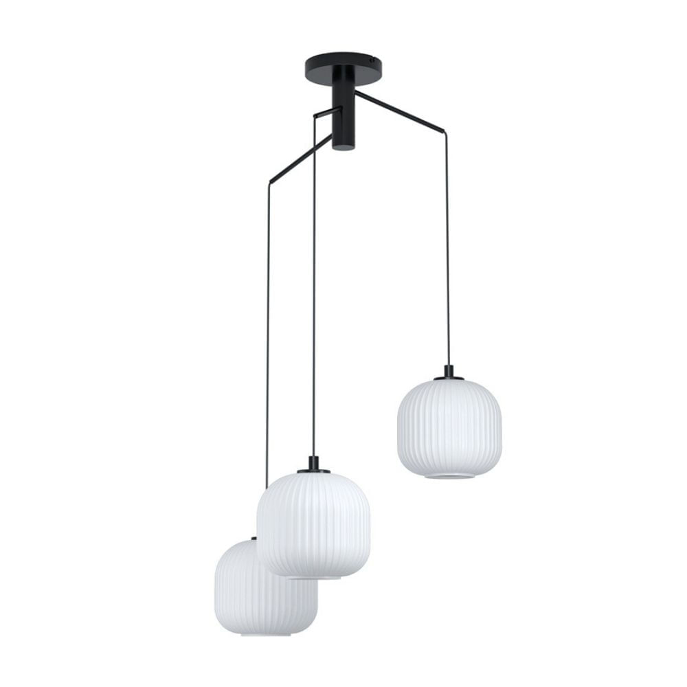 Lámpara Colgante Eglo Mantunalle 40w Acero Negro 3 Luces