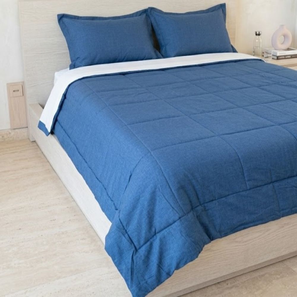 Cubrecama Premium Algodón Pima Brisa Marina Queen