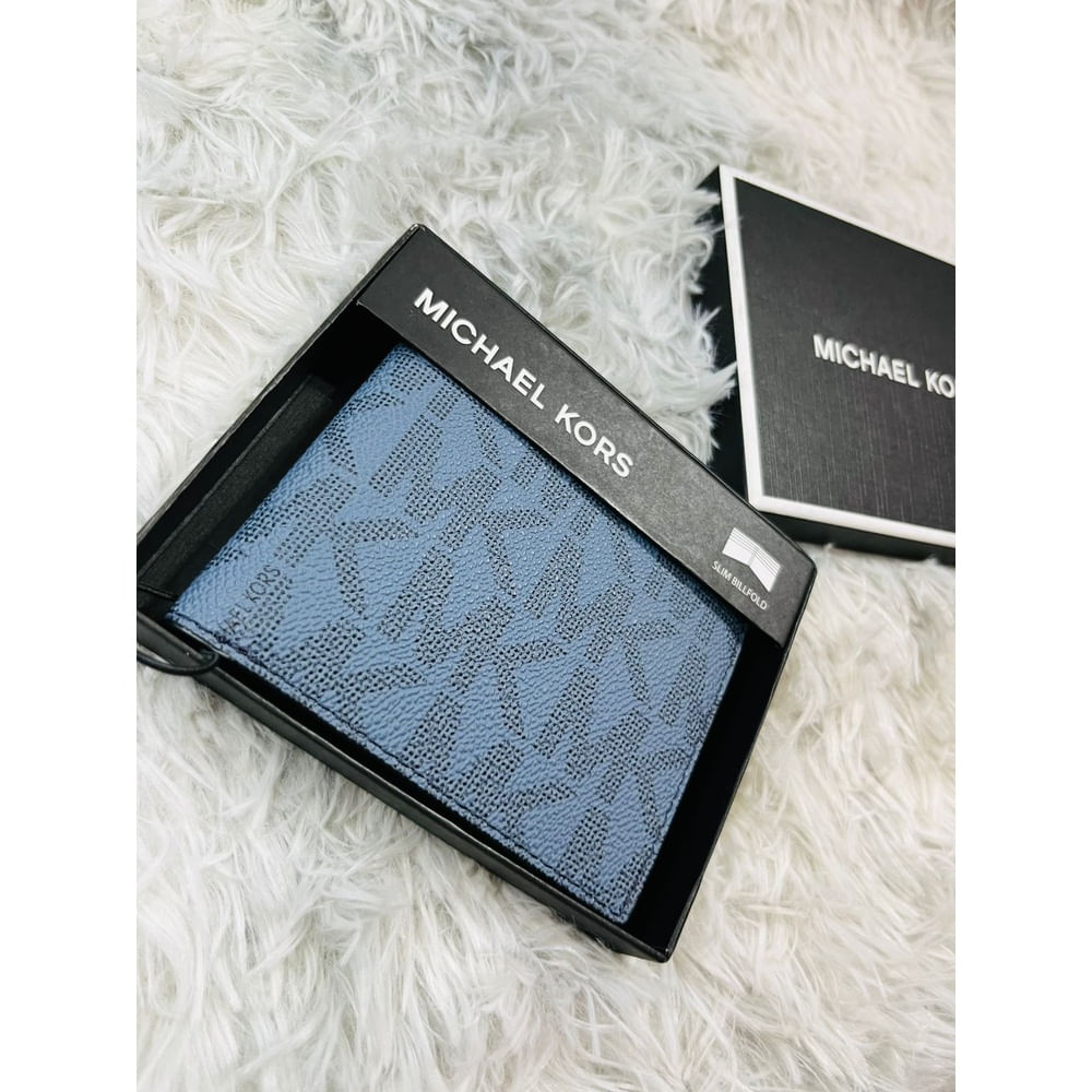 Billetera de hombre Michael Kors Slim Billfold acero