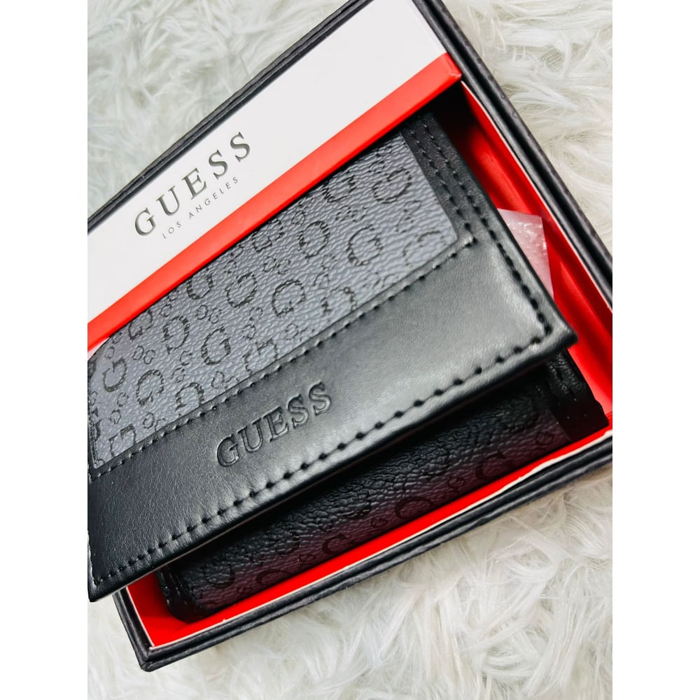 Billetera de hombre Guess elegante y duradera negra