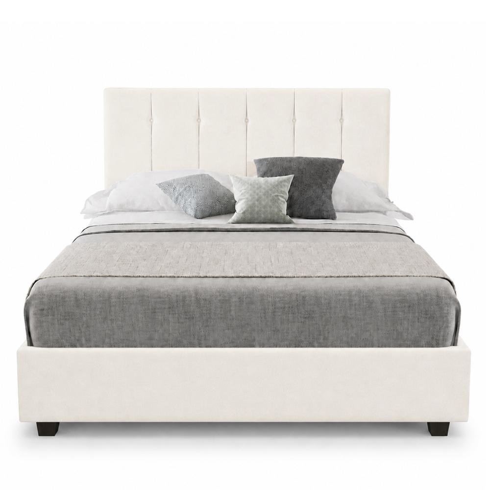 Cama Tapizada Listón Capri LeMueble Queen Ivory