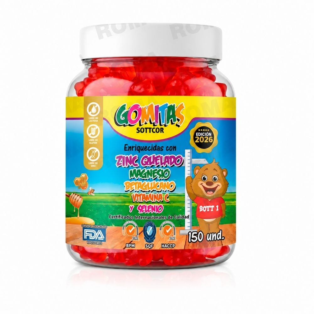 GOMITAS ZINC NIÑOS 150 GOMITAS SOTTCOR LABS