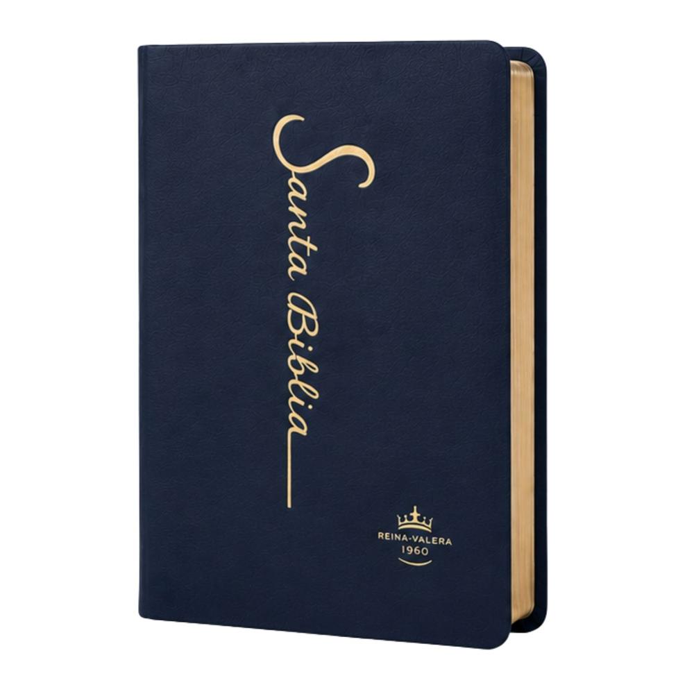 Santa Biblia RV1960 Letra Grande 12 puntos Colección Fina Azul
