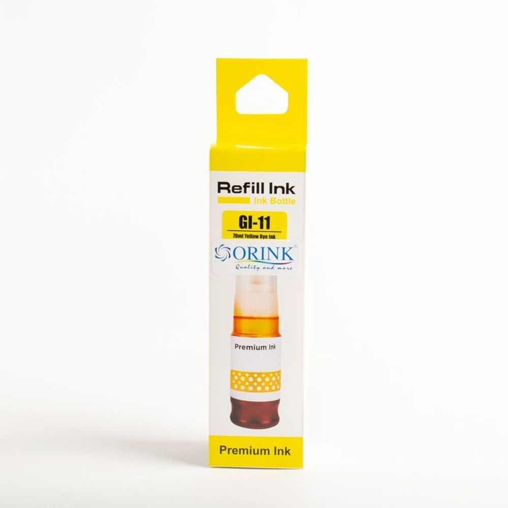 Tinta Compatible Orink GI 11 Amarillo Yellow 70 ml