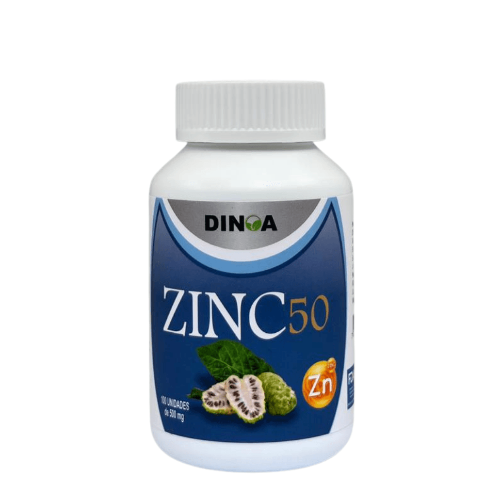 Zinc 50 Dinoa Cápsulas 100 -Apoyo Inmunológico - Bienestar Integral
