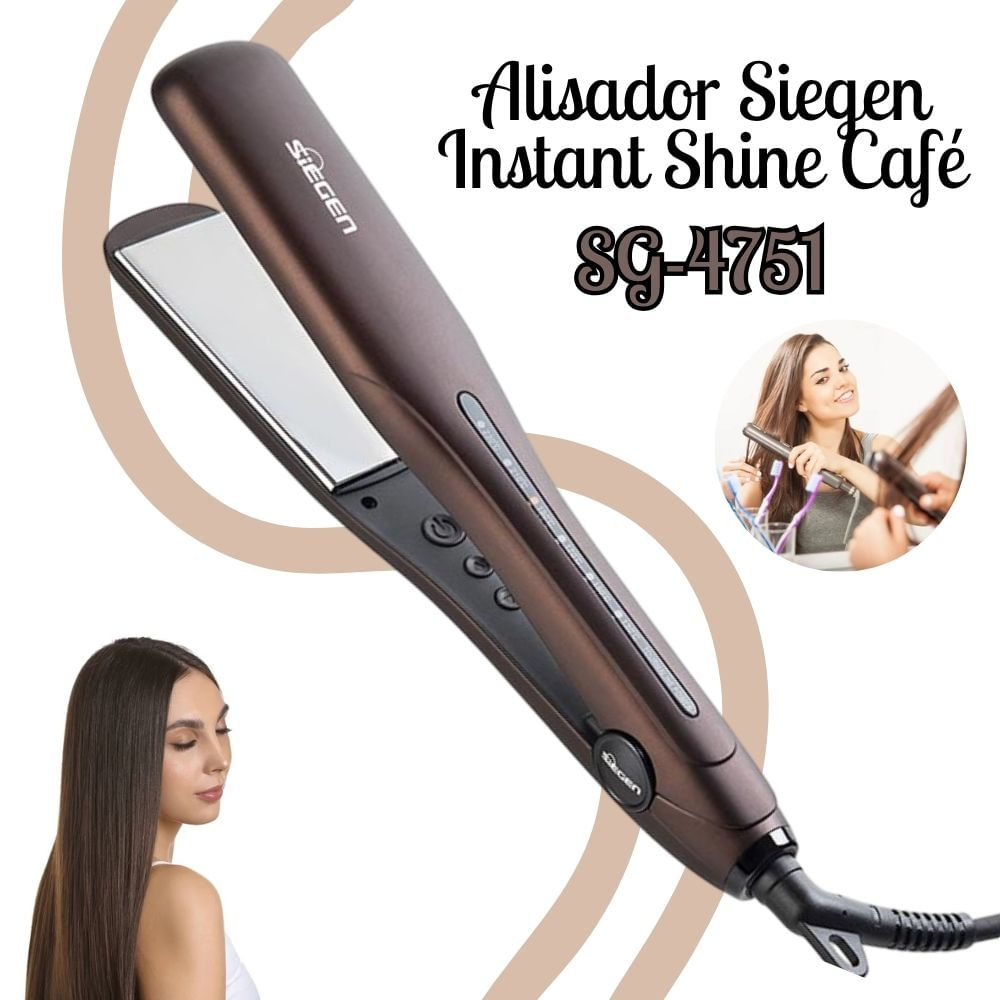 Alisador de Cabello Siegen Instant Shine Café - SG-4751