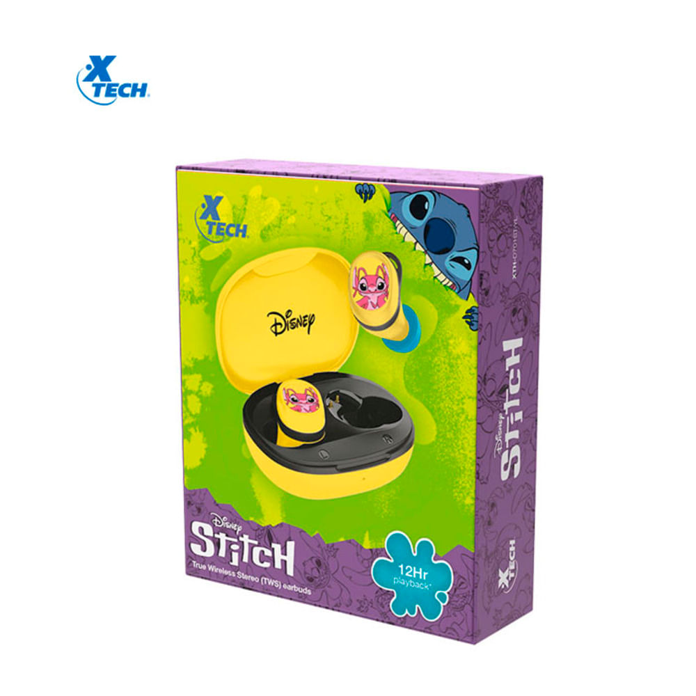 Audífonos Bluetooth Xtech XTH-D701ST-YL True Wireless Disney Stitch Amarillo