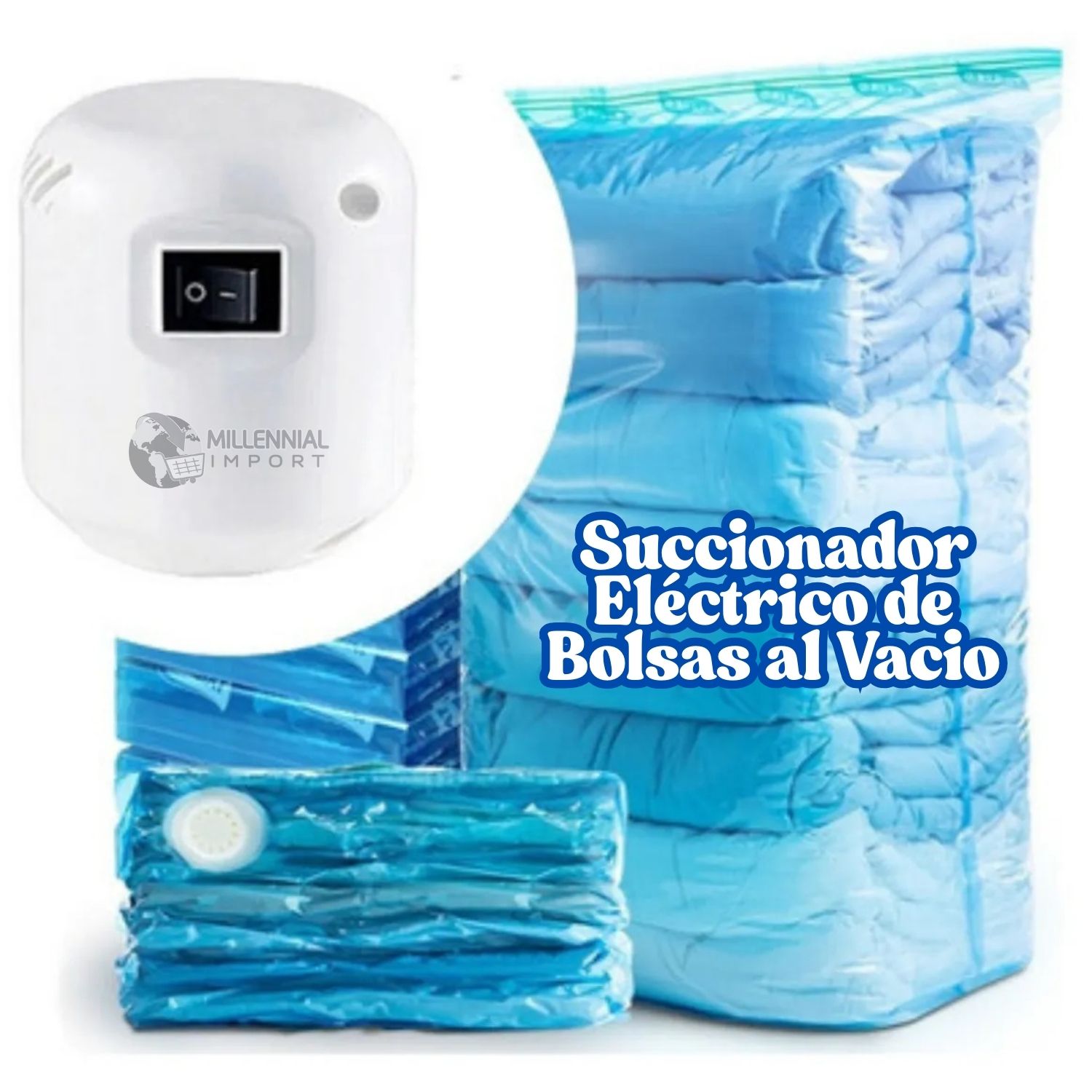 Succionador Aspirador De Aire Eléctrico Para Bolsas Al Vacío