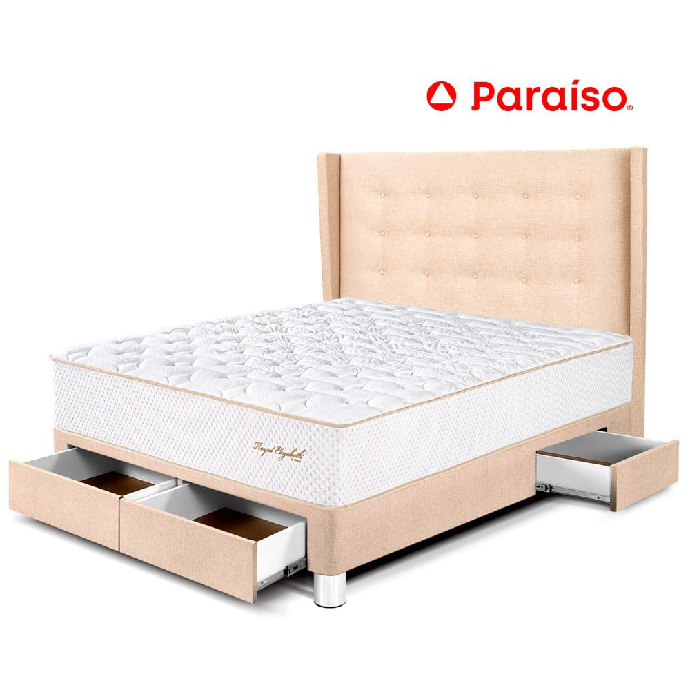 Dormitorio Cajones Royal Elizabeth 2 Plazas Cabecera Gold Champagne